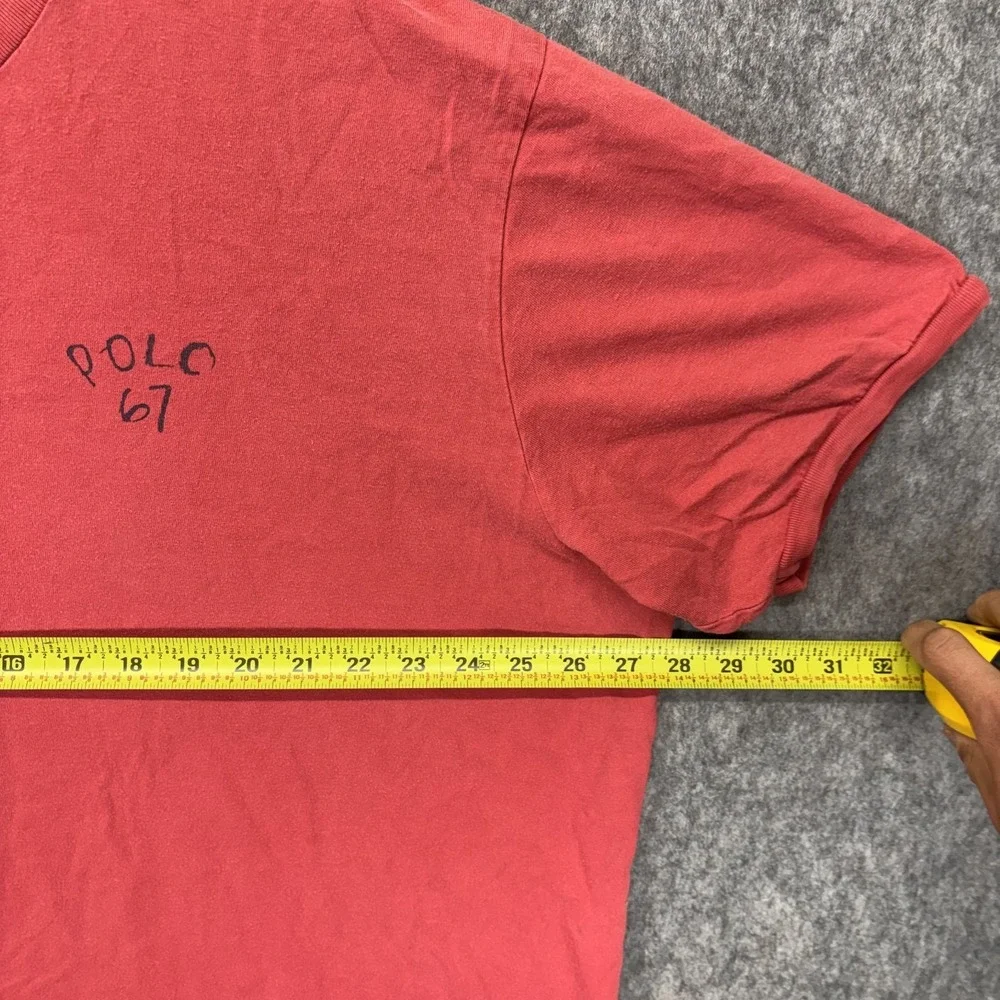 Vintage Team Polo Ralph Lauren Sport T-Shirt Men's XXL 2XL Red 67 1967 90s USA